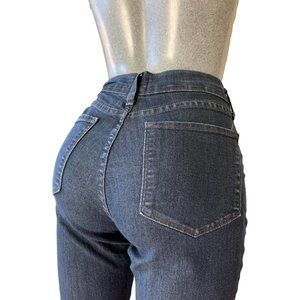 NYDJ Crop Womens Jeans Tag 8 Blue Cropped Mid-Rise W28xL20 Stretch Studded Denim